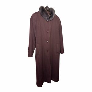 D’allaird’s Vintage Virgin Wool Coat with Fox Fur Collar 13 / 14